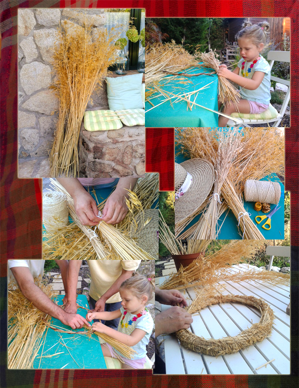 Corona de adviento niña